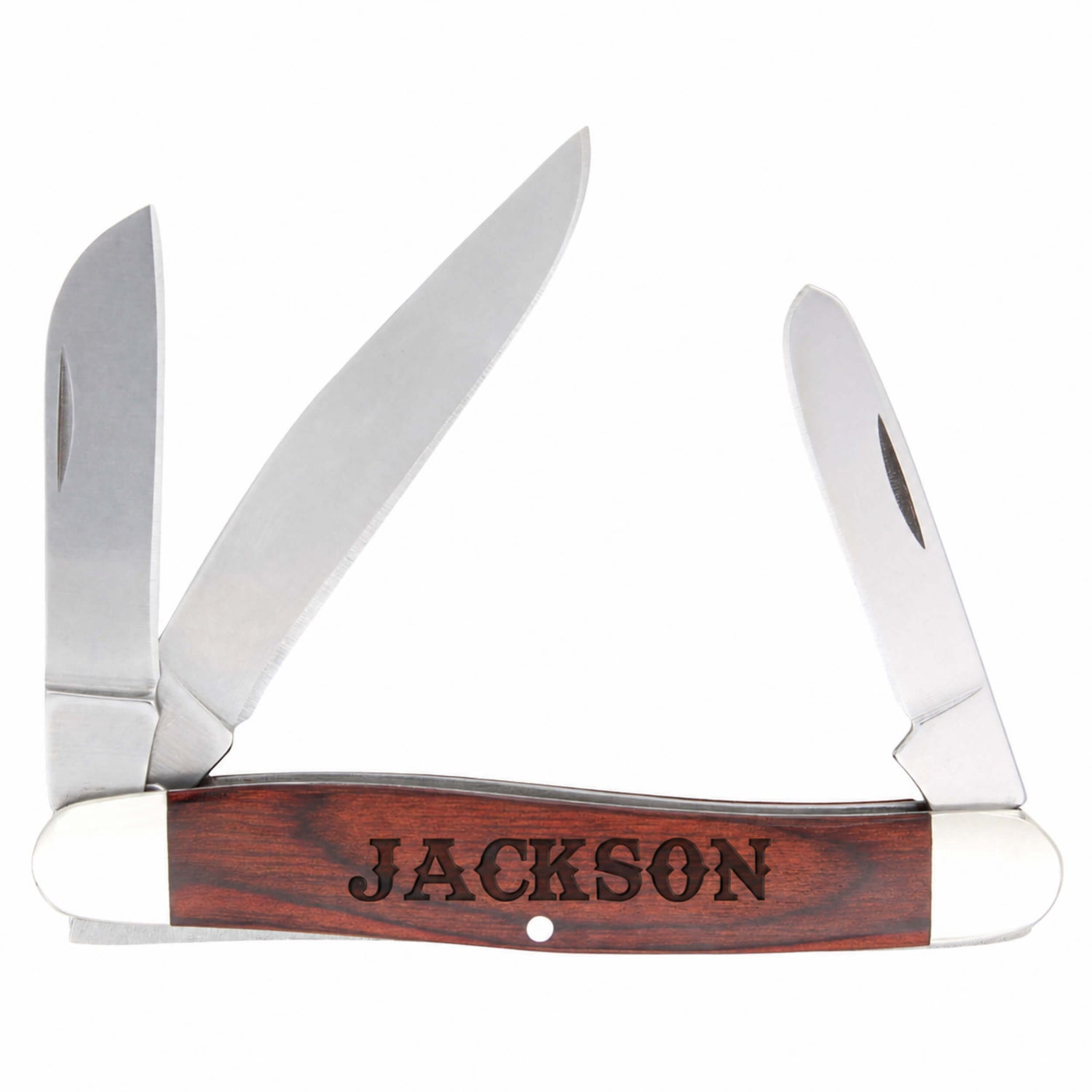 made in the USA three-blade pocket knife