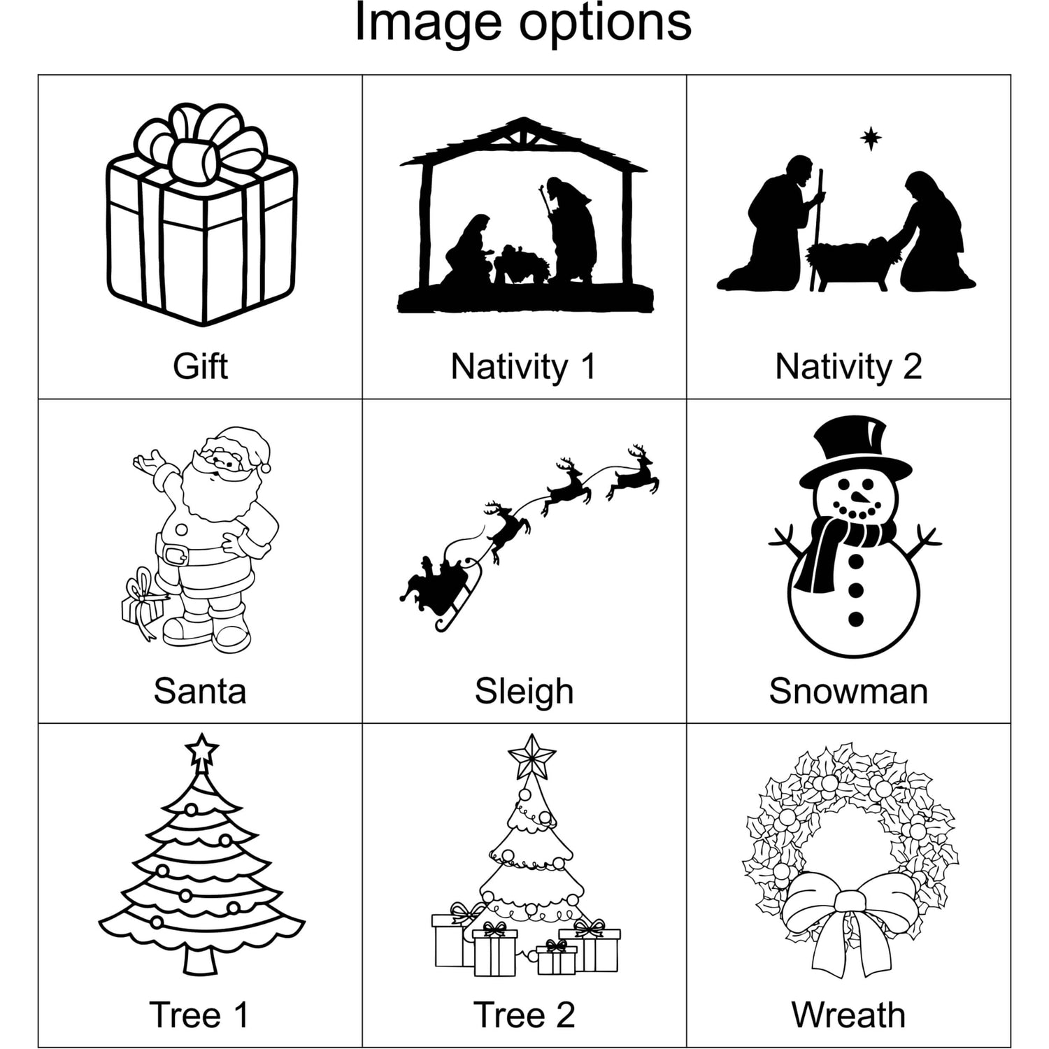 Christmas images, nativity, snowman, santa