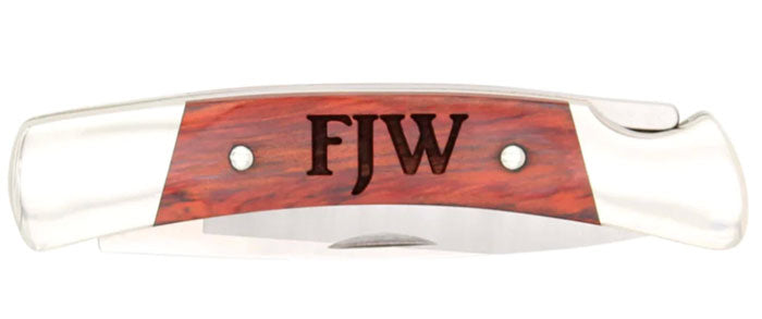engraved buck folding knives