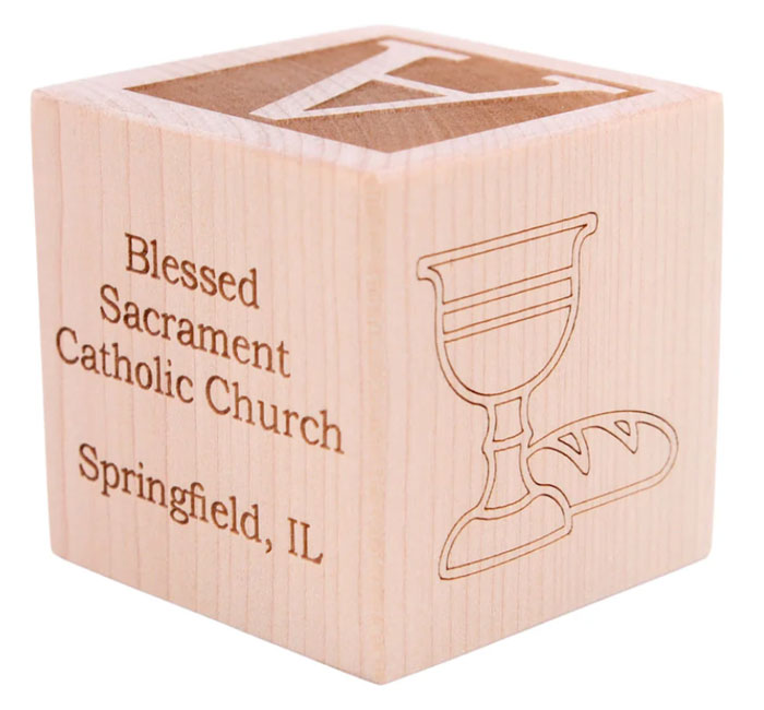 First Holy Communion Engraved Wooden Block