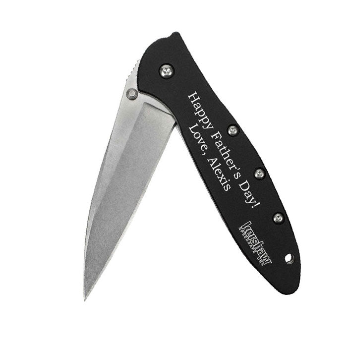 kershaw leek engraved pocket knife