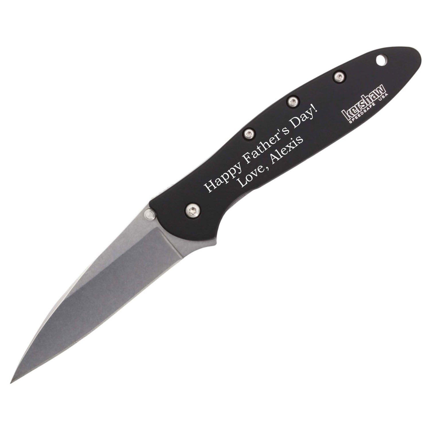 Kershaw Leek 1660SWBLK Personalized Pocket Knife