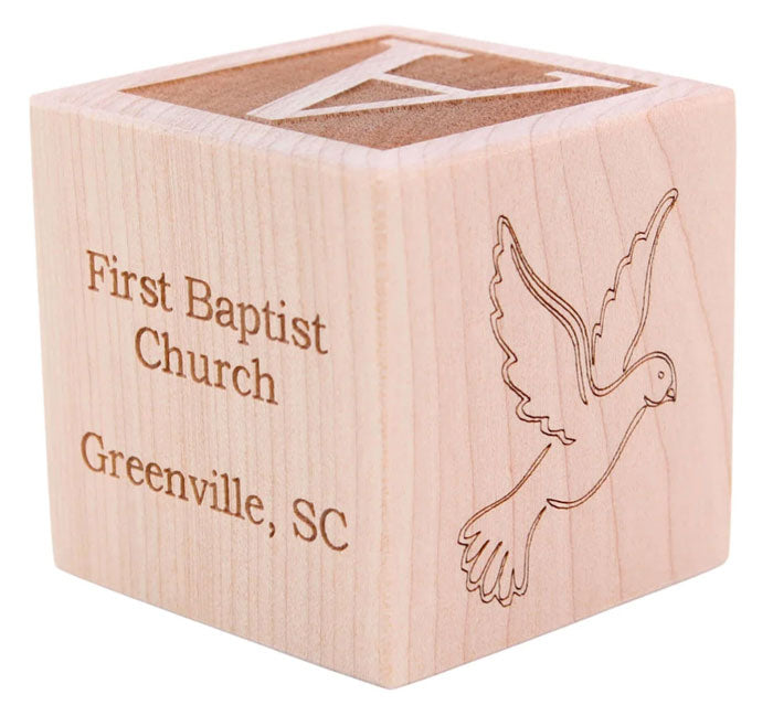 personalized confirmation wood block