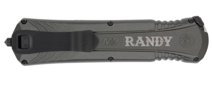 Smith & Wesson M&P Spear Tip OTF Personalized Pocket Knife Bottom