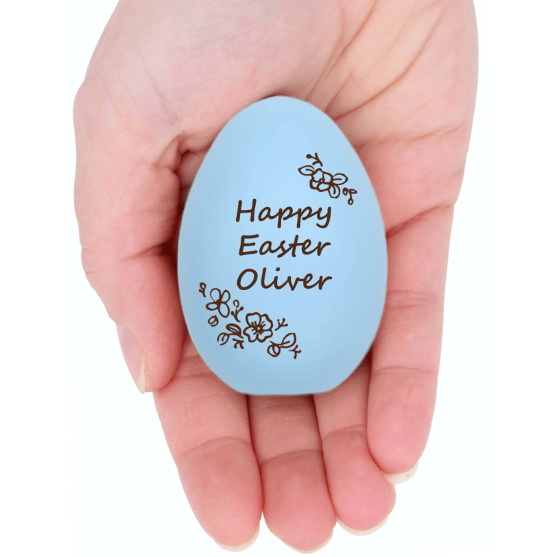 Happy Easter Personalized Wooden Easter Egg