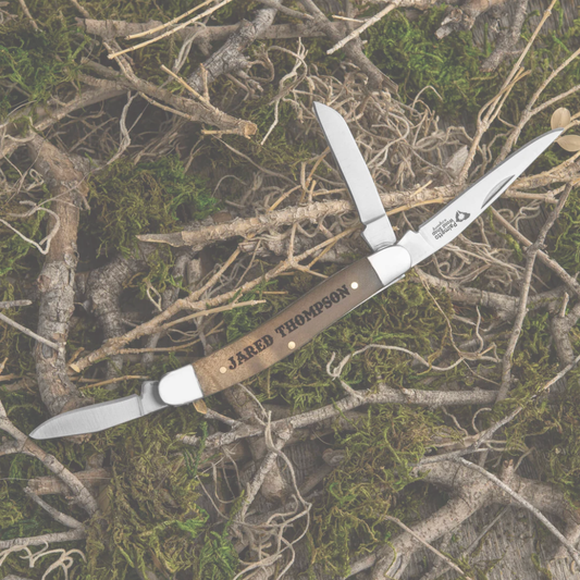 engraved Stockman pocket knife