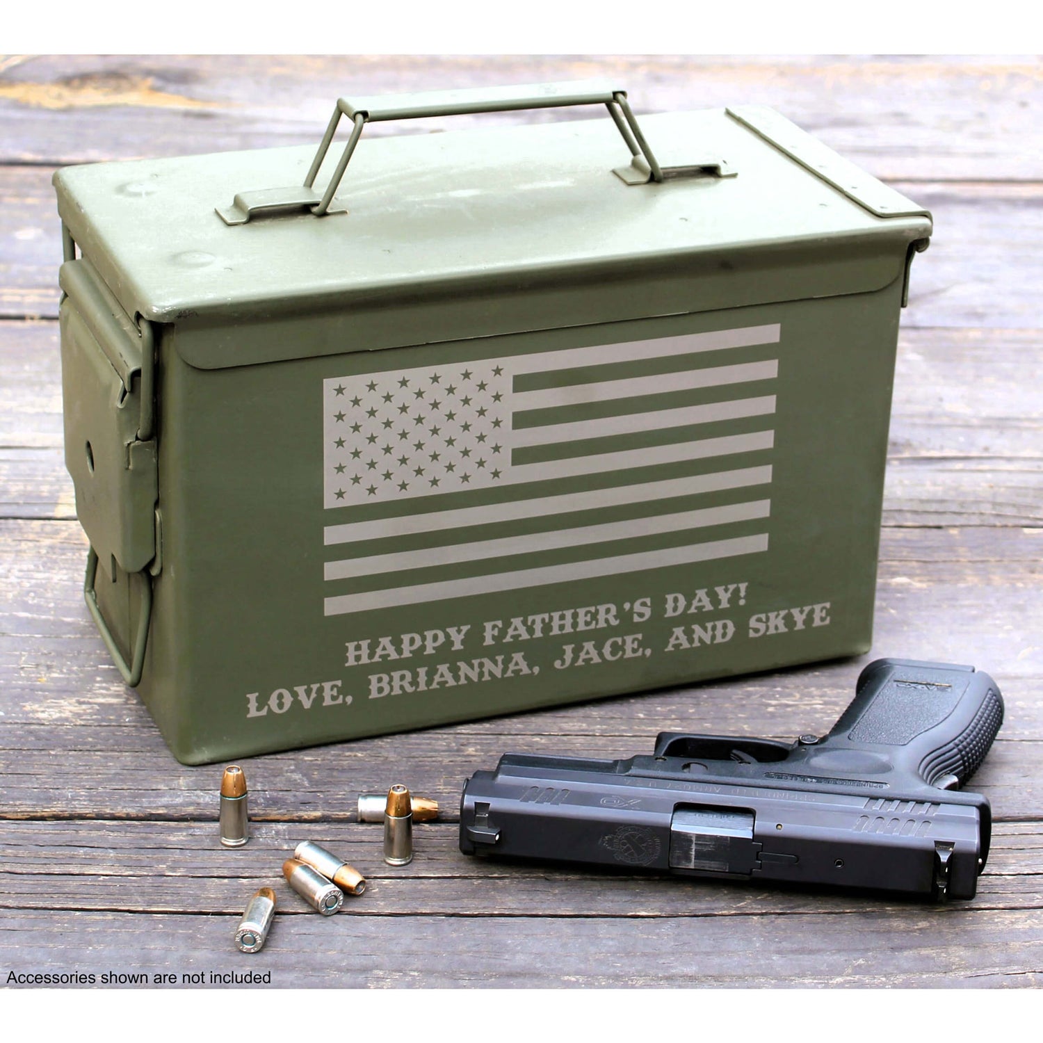 Personalized Engraved Genuine U.S. Military Surplus .50 cal Ammo Can illustration