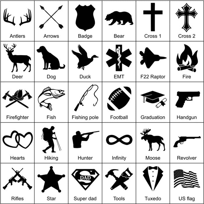 icon options for engraving