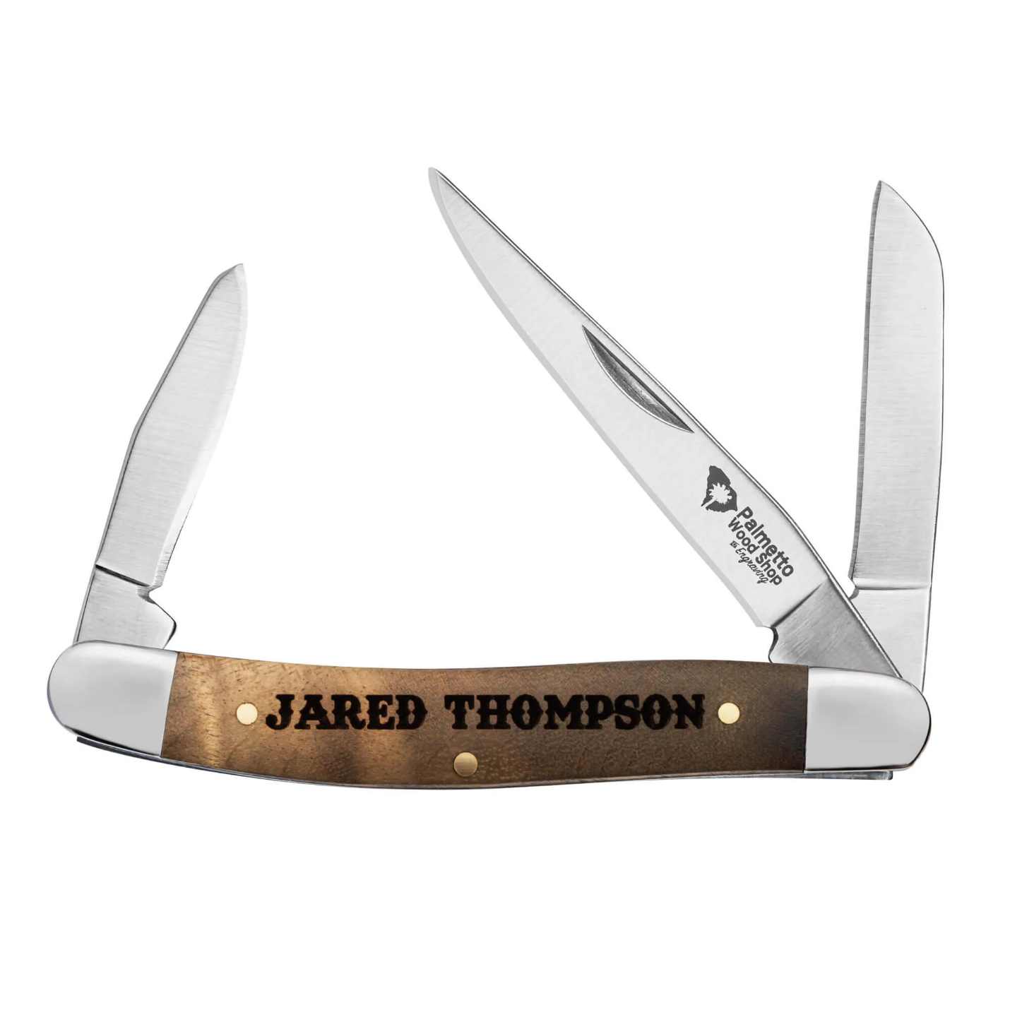 stockman engraved pocket knife